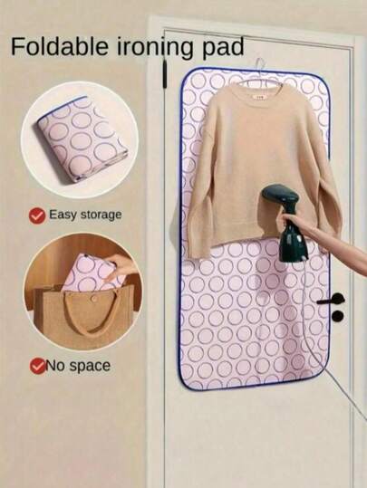 1件装可折叠熨烫垫 - 耐热、防水、防滑，旅行便携隔热熨烫垫，节省空间，易于收纳，非常适合居家、旅行和外出熨烫需求，加厚悬挂式熨烫垫