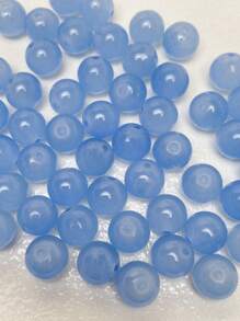 Ca. 60 Stücke 8mm klassische einfarbige Glasperlen für DIY Schmuckherstellung, geeignet für Armbänder, Halsketten, Alltagsmode