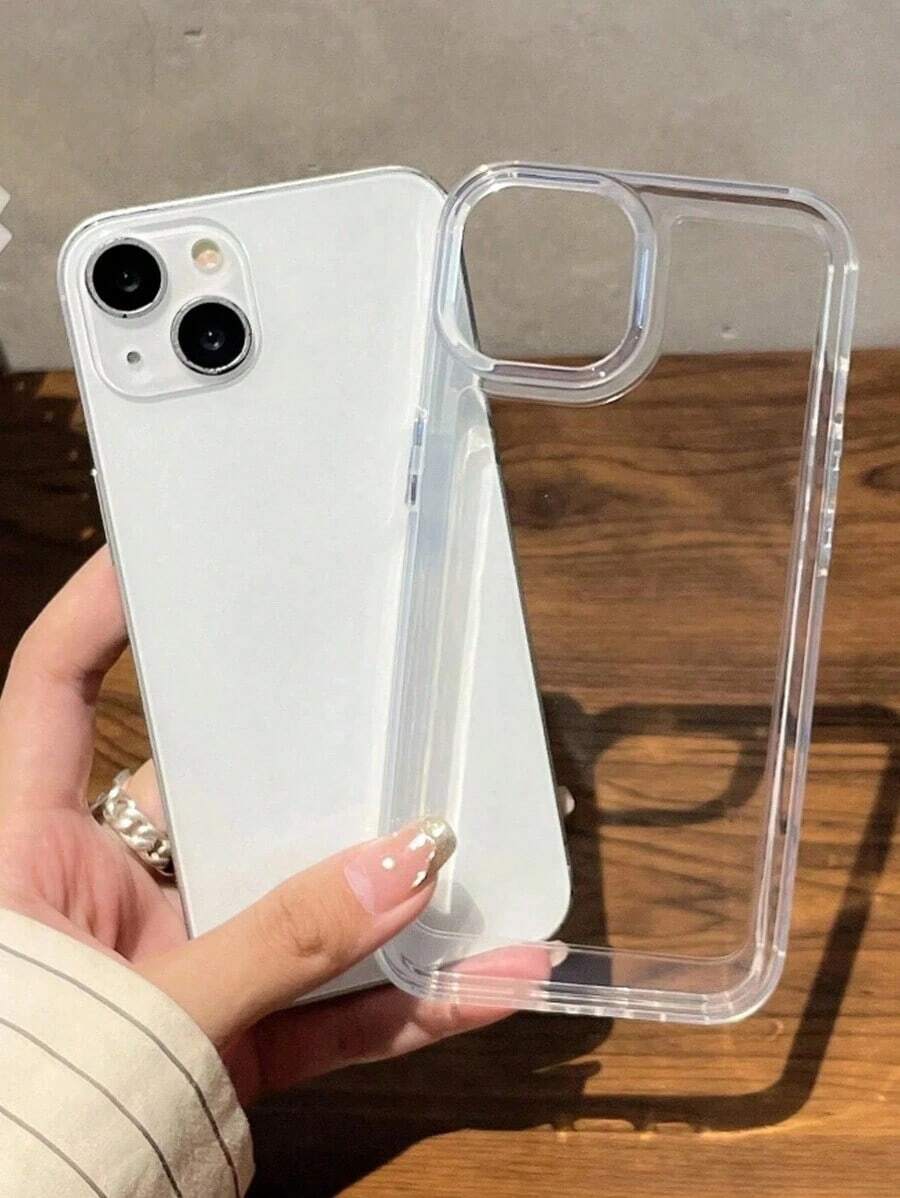 Clear Phone Case Apple 1Pc Minimalist Solid Color Metal Button Transparent Anti-Fall TPU Phone Case Compatible With Iphone 16 15 14 13 12 11 Pro Max Waterproof Shockproof Scratch Resistant,Valentine'S Day Gifts Valentines Phone Case,Summer Flower,Valentine'S Day Gifts Valentines Phone Case,Summer Flower-For-Your-New- - màu1 (1 cái) - Xem 1