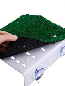 1 Piece Floating Turtle Basking Island With Artificial Grass Platform - Turtle/Fish Aquarium Decoration Reptile Accessories Mini Swim Ring Suitable For Brazilian Squirrel/Water Turtle/Land Turtle For Resting, Basking And Climbing, Reptile Habitat Decor