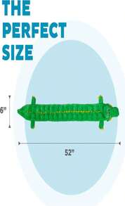 Outward Hound Squeaker Matz Plush Gator Dog Toy, XXL - 顏色C - 查看 5
