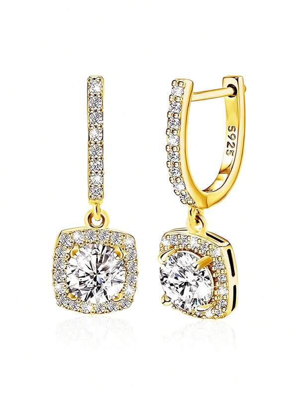 Hypoallergenic Women's Earrings, Classic Earrings, Elegant Earrings, Minimalist Cubic Zirconia Hoop Earrings, Everyday Wear, Birthday Gift