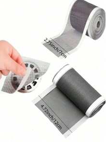 1 Roll Of Disposable Self-Adhesive Floor Drain Sticker: A Cuttable Roll Of Sewer Insect-Proof, Water-Filtering Hair Filter Floor Drain Sticker, With An Anti-Clogging Net And Adhesive Backing. It Is Suitable For Floor Drains And Window Screens, And Is A Multi-Functional Self-Adhesive Sticker.
