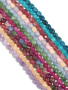 Aproximadamente 8*12mm Cuentas ovaladas asimétricas naturales surtidas, cuentas de piedra de ágata cristal casual DIY sueltas para hacer pulseras, collares, joyería, colgantes y accesorios de decoración