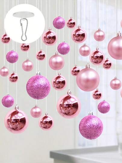 100 piezas de ganchos adhesivos redondos grandes y resistentes, ganchos auxiliares para decoración de fondos sin costuras, adecuados para Halloween, fiestas de Navidad, ganchos de almacenamiento en pared, accesorios de decoración de fiestas, ganchos colgantes DIY para el hogar, ganchos para techo