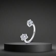 1pc Stainless Steel Zirconia Horseshoe Ring Piercing Nose Ear Belly Rings Women Cartilage Helix Earrings Daith Piercing Jewelry