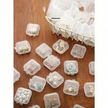 Mini Plastic Storage Box, Clear Jewelry Storage Box, Portable Earplug Pill Storage Case, Jewelry Beads Container With Lid, Multipurpose Organizer For Hardware Small Craft Gadgets