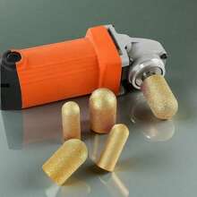 Professioneller Winkelschleifer Fräsaufsatz-Set für Quarzstein-Arbeitsplatten mit Heckbogen-Schneidkopf, Spritzschutz für Stein, Heck-Rundbodenpolierkopf - inklusive kostenlosem M10-Adapter