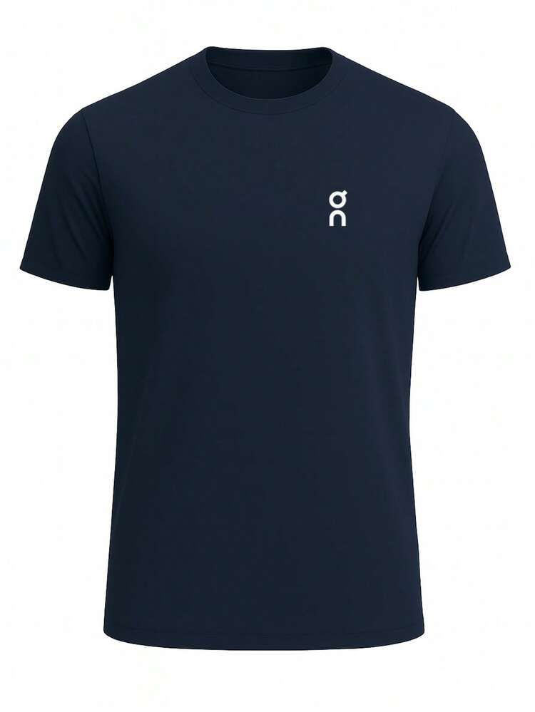 Kit Of 2 Men's Dry Fit T-Shirts For Training And Gym. Lightweight, Breathable Fabric, Various Colors, Very High Quality. - Xanh và trắng - Xem 3