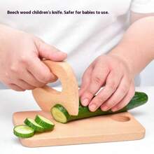 木制儿童刀烹饪玩具仿真刀切水果蔬菜儿童厨房过家家玩具蒙特梭利教育 - 廚房木刀 - 查看 12