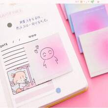 50张/本渐变色便签本,ins风夏日彩色便签,学生文具,办公学校用品,颜色随机 - 彩色 - 查看 8