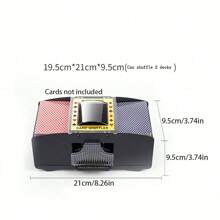 Card Shuffler 2/4Deck Automatic Electric Playing Card Shuffler Battery Operated Poker Shuffling Machine For Family Party Games,Poker Game,Play Card,Sequence Game,Board Games,Card Shuffler,Playing Cards