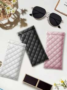 1pc Portable Squeeze Eyeglasses Case Pu Leather Soft Sunglasses Bag , Five Colors Available - Soft PU Leather Soft Eyeglasses, Sunglasses Bag, Pocket Phone Eyeglasses Storage Bag, Waterproof Durable Protective Eyeglasses Container, Perfect For Halloween/Christmas Gift Giving