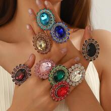 1pc Rhinestone Alloy Ring, Sister, Best Friend, Self-Worth Motivational Gift - 10374 - View 4