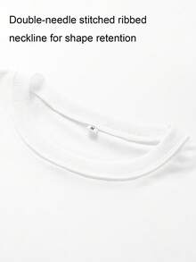 2 件秋季男士运动衫和运动裤套装，白色长袖圆领休闲上衣，针织松紧腰带黑色慢跑裤，篮球图案印花 - 白色 - 查看 3