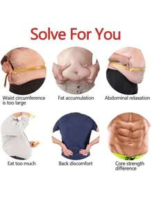 1pc Men's Sports Waist Trainer Vest, Rubber Sweat Enhancing Body Shaper, Fitness Tummy Tucker, Long Torso Abdomen Wrap Waist Trimmer Belt - Multicolor - View 7