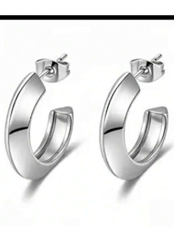 Boucles d'oreilles en acier inoxydable élégantes et polyvalentes, mode femme