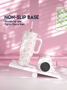 Bình giữ nhiệt Meoky 40oz có tay cầm và ống hút, bình nước cách nhiệt chân không có nắp ống hút, cốc du lịch bằng thép không gỉ, chống rò rỉ 100%, giữ lạnh đến 34 giờ hoặc giữ nóng đến 10 giờ. - Hồng - Xem 5