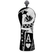 1pc, Poker Card Style, Golf Club Driver, Fairway Wood And Mixed Head Cover PU Leather Head Cover With A Large Number Of Patterns, Black Golf Accessories, Golf Gift - Black - View 4