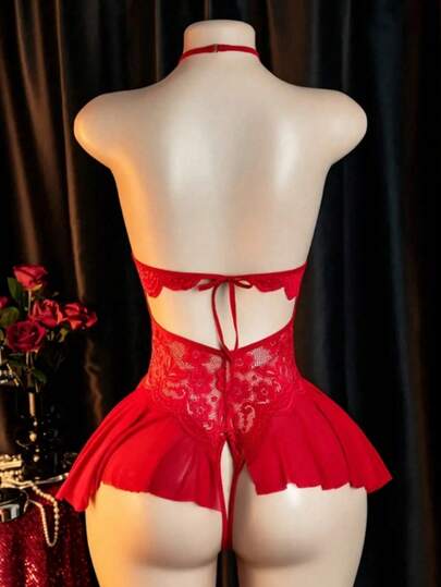 Verleidelijke Lingerie Jumpsuit Open End Flirting Pyjama Hollow Uni view 3