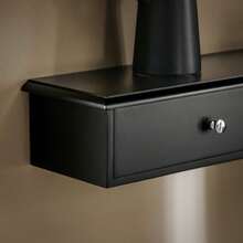 SoBuy FRG43-L-W, Wall Shelf Floating Shelf Wall Storage Unit With 3 Drawers, White, W94 X D15 X H10cm - Black - View 11