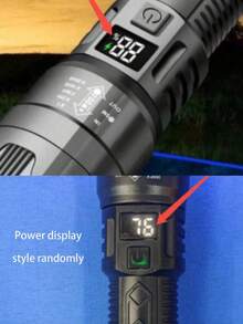 1 Stück Hochleistungs-LED Taschenlampe, tragbare wasserdichte wiederaufladbare Fackel, USB-C wiederaufladbare multifunktionale Zoom-Teleskop-Taschenlampe für Outdoor-Wanderungen, Notfälle, Camping