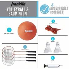 Sports Voleibol + Bádminton Combo - Patio Trasero + Voleibol de Playa al Aire última intervensión + Red de bádminton - Bádminton portátil + Red de Voleibol con Bastones, Voleibol, Raquetas + - Motor de arranque - Ver 6