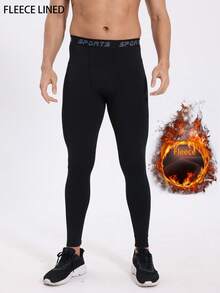 节日礼物 加厚保暖打底裤，适合秋冬季户外活动，男士保暖内衣，带保暖内衬的保暖长裤，男士御寒保暖长裤，滑雪、冬季保暖狩猎装备，保暖内衬长裤，适合寒冷天气。适用于各种室内/户外活动，例如骑行、滑雪、攀岩、跑步、单板滑雪、瑜伽、健身塑形等。 - 黑色 - 查看 2