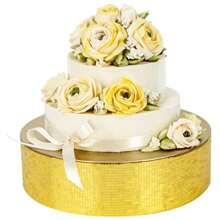 JackCubeDesign Cake Stand Cupcake Display Supplies Tray Plate For Decorative Party 30 CM Gold :MK197AG