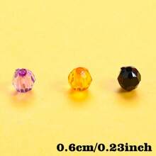 100/200/500pcs Halloween Acrylic Transparent Corner Spaced Beads Rondelle Faceted Beads & Shiny Rhinestone Round Spacer Beads & Crack Beads & Asymmetrical Wheel Bead Faceted Loose Spacer Beads For Jewelry Making Bracelet Necklace Fashion Earrings DIY Mobile Phone Chain, Flower Bouquet, Handbags, Halloween Party Gift Crafts Supplies