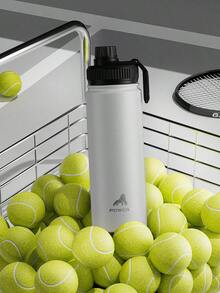 18/26/40盎司不锈钢保温运动水瓶，带吸管盖和提手，宽口双层壁防漏，保冷24小时，保温12小时 - 18oz白色 - 查看 9