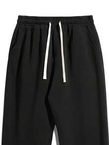 Men's Thermal Lined Sweatpants, Loose Fit Casual Joggers For Autumn/Winter