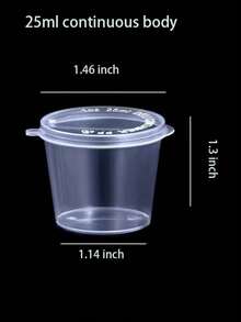 25/50pcs Disposable Sauce Cups With Lids, Takeout Dipping Sauce Containers For Chili, Garlic, Pickles, Passion Fruit Dip