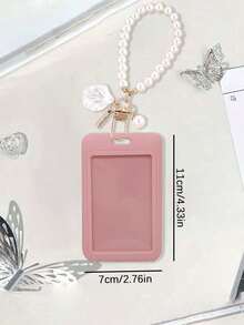 这款黑/白/粉色卡包配有心形吊坠和仿珍珠链，可用作包包装饰、钥匙扣，也可用于收纳身份证、会员卡、照片、地址卡，同时还能起到保护作用。这款卡包既可日常使用，也可作为装饰品，或作为礼物赠送给朋友、家人和爱人，适合作为情人节、生日、母亲节、开学季礼物。 - 彩色 - 查看 8