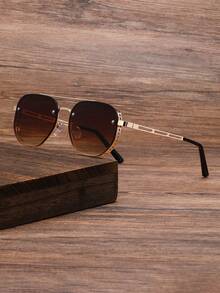 Steampunk Retro Metal Frame Glasses, Elegant Travel Sports Driving Holiday Beach Summer Accessory, Vacation Family Outing Street Outfit