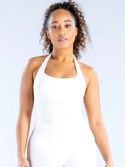 Impact Halter Top Women Impact Longline Halter Tops Workout Longline Tank Top Compression Gym Fitness