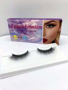 1对自粘式假睫毛，短款自然设计，轻盈飘逸，温和不刺激，无需胶水，佩戴方便。 - 自然短款 - 查看 2