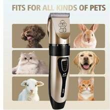 1 件套可充电宠物剃毛器电推剪电动静音美容电推剪套装适用于狗猫宠物 - 米色 - 查看 10