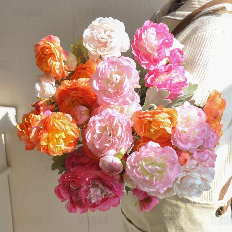 1件/3件套逼真奥斯汀玫瑰花束，搭配逼真牡丹长茎人造花，适用于家居花瓶、办公室、婚礼、订婚、周年纪念、母亲节、生日礼物、毕业典礼等场合。 - 露蓮 - 查看 5