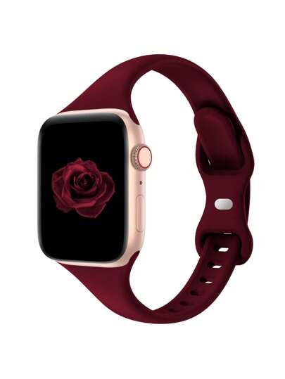 Compatible With Apple Watch Band 38mm 40mm 41mm 42mm 44mm 45mm 46mm 49mm, Compatible With Apple Watch Series Ultra/Ultra 2 10/9/8/7/6/5/4/3/2/1 SE, Women's Ultra-Thin Narrow Replacement Soft Silicone Sports Strap