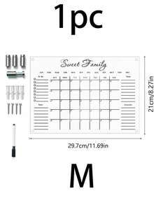 1 块亚克力周计划板，可擦写透明留言板，悬挂展示 - Transparent - 查看 4