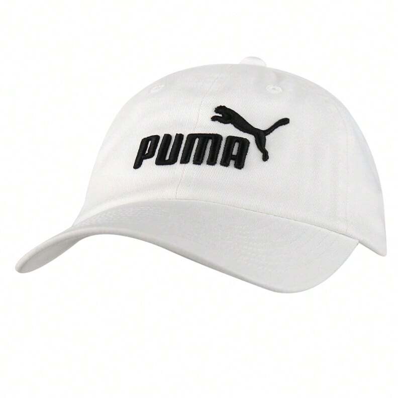 Puma Unisex Kids Outdoor Sports Casual Big Logo Baseball Cap, Sun Hat 021688-03 - White - View 1