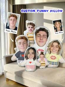 Customized Photo Pillows, Warm Headrests, Home Themes, Various Types, Customized Pictures, Seasonal Sofa And Bed Decorations, Cute, Novel, Pillows Suitable For Both Men And Women, Suitable For Father's Day, Mother's Day, Halloween, Christmas, Christmas Eve, Valentine's Day, Birthdays, Personalized Anniversaries, Thanksgiving, Easter, April Fool's Day.