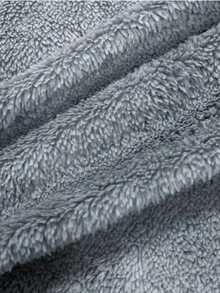 2024 Autumn/Winter New Arrival Hooded Plain Fuzzy Zipper Jacket, Plus Size Women