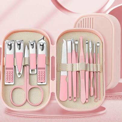 Manicure Set, Women's Grooming Set, Pedicure Set, Nail Clippers, Professional Grooming Set, Manicure Tool Gift Set With Travel Storage Box, Suitable For Men And Women, Can Be Gifted To Friends Or Parents