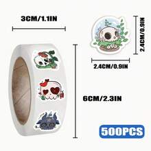 SCXXBSW 500 Sheets/Roll Halloween Fun And Exquisite Roll Stickers DIY Decoration Guitar Notebook Skateboard Stickers - Multicolor - View 3