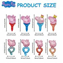 Hasbro 79pcs Officially Licensed George Mummy Daddy Pig Balloon Set Happy Pig Family Pink Blue White Balloon Cute Cartoon Style Bracelet Decoration Carnival Party Photo Props Party Supplies Christmas Birthday Gifts - YJ-xZPQ-001 - View 4