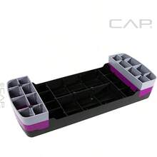 Plataforma de step aeróbico compacta Tone Fitness | Step de ejercicio - Negro/Morado - Ver 3