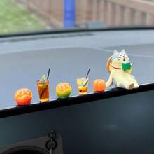 可爱悠闲猫咪树脂汽车装饰摆件