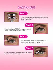 RITALASH 350 件尖刺+60D+80D D 卷曲多种款式 10-18 毫米混合长度柔软舒适假睫毛持久睫毛套装带睫毛粘合剂和密封睫毛卸妆器和镊子睫毛在家适合日常生活、约会和派对 - 黑色 - 查看 7